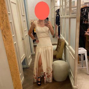 Especia Long Off White Batista Dress (NWT)